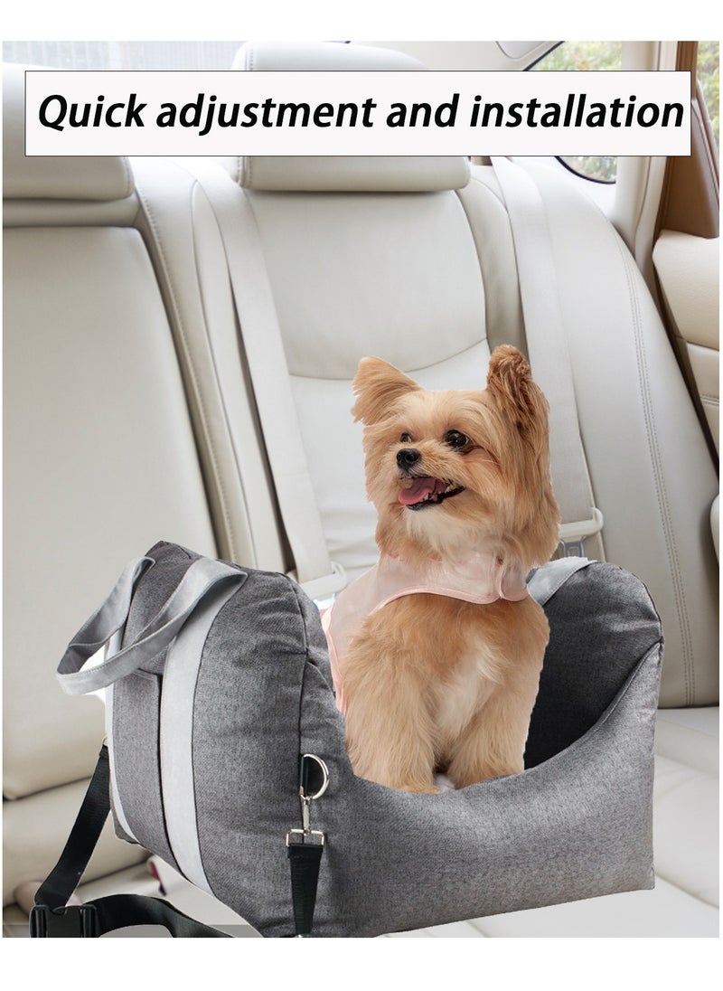 Kidle Four Seasons Pet Car Kennel Pet out Travel Dog Mat Portable Car Seat Pet Reinforce Car Booster Seat for Dog Cat Portable and Breathable Bag with Seat Belt Dog Carrier Safety Stable for Travel  - Image 5