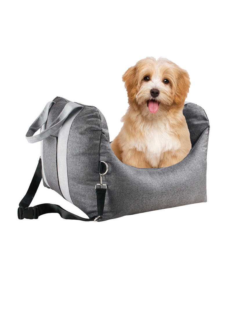 Kidle Four Seasons Pet Car Kennel Pet out Travel Dog Mat Portable Car Seat Pet Reinforce Car Booster Seat for Dog Cat Portable and Breathable Bag with Seat Belt Dog Carrier Safety Stable for Travel  - Image 1