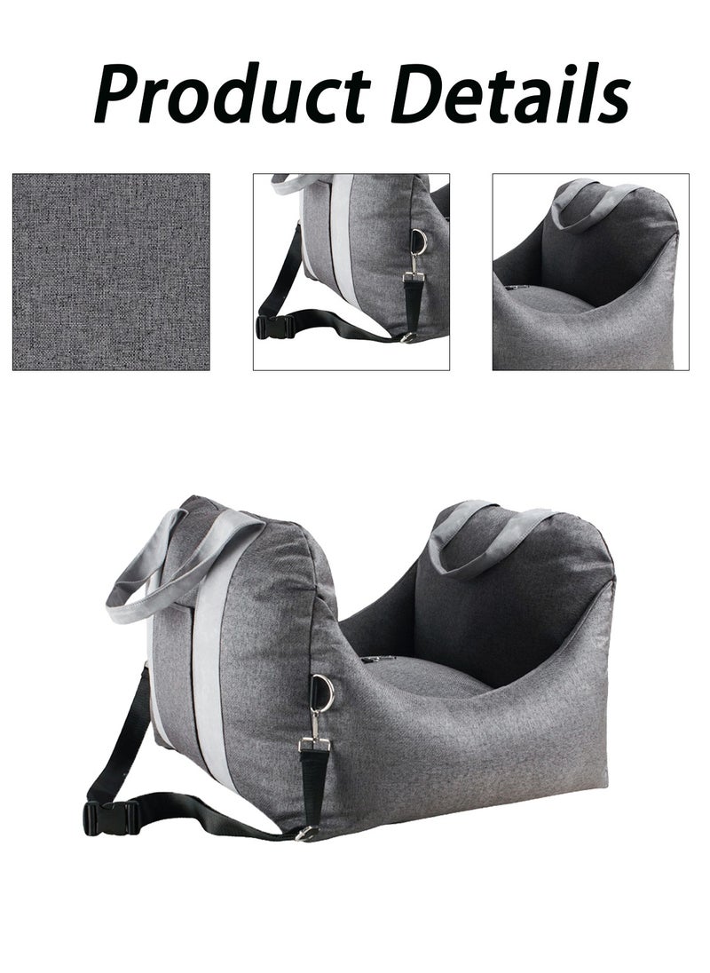 Kidle Four Seasons Pet Car Kennel Pet out Travel Dog Mat Portable Car Seat Pet Reinforce Car Booster Seat for Dog Cat Portable and Breathable Bag with Seat Belt Dog Carrier Safety Stable for Travel  - Image 3