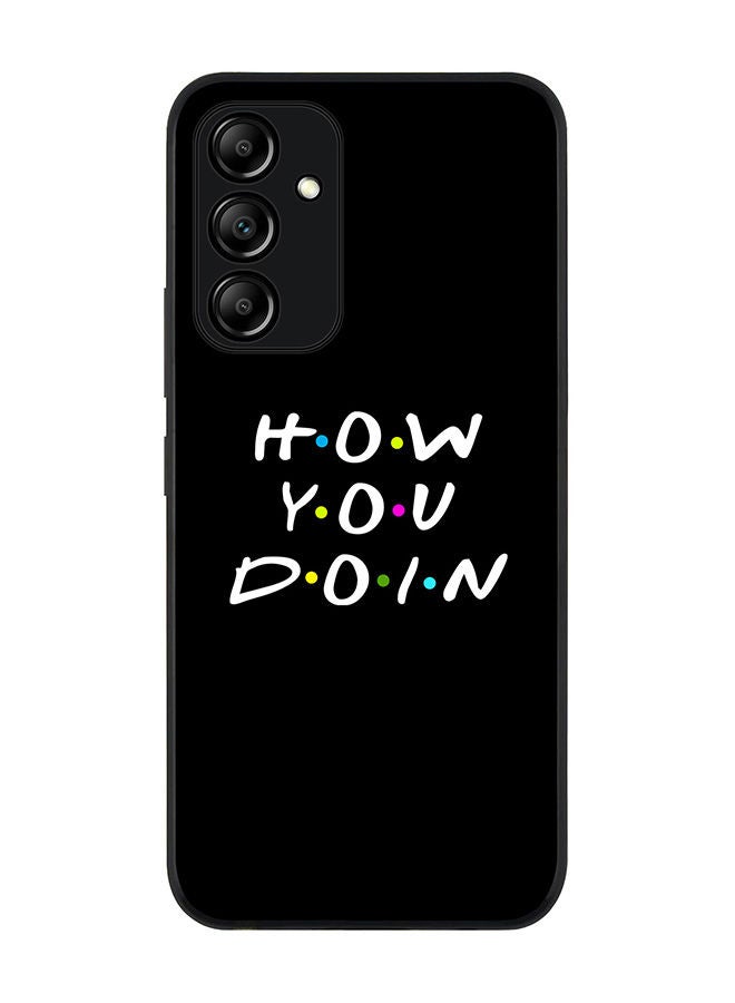 Stylizedd Rugged Black edge case for Samsung Galaxy A54 5G Slim fit Soft Case Flexible Rubber Edges Anti Drop TPU Gel Thin Cover - How you doin - Image 1