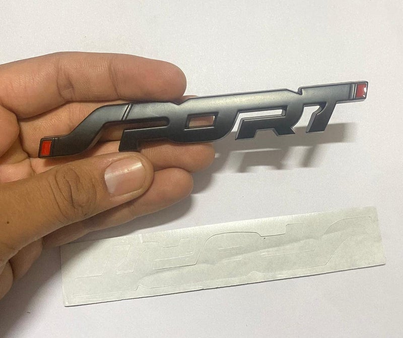 AUTO MT ملصق رياضي ثلاثي الأبعاد أسود 1PC (13.7 × 2 سم) شعار سيارة رياضية دراجة معدني شارة رياضية مميزة ملصق سباق السيارات ملصق جولة كبيرة - Image 4