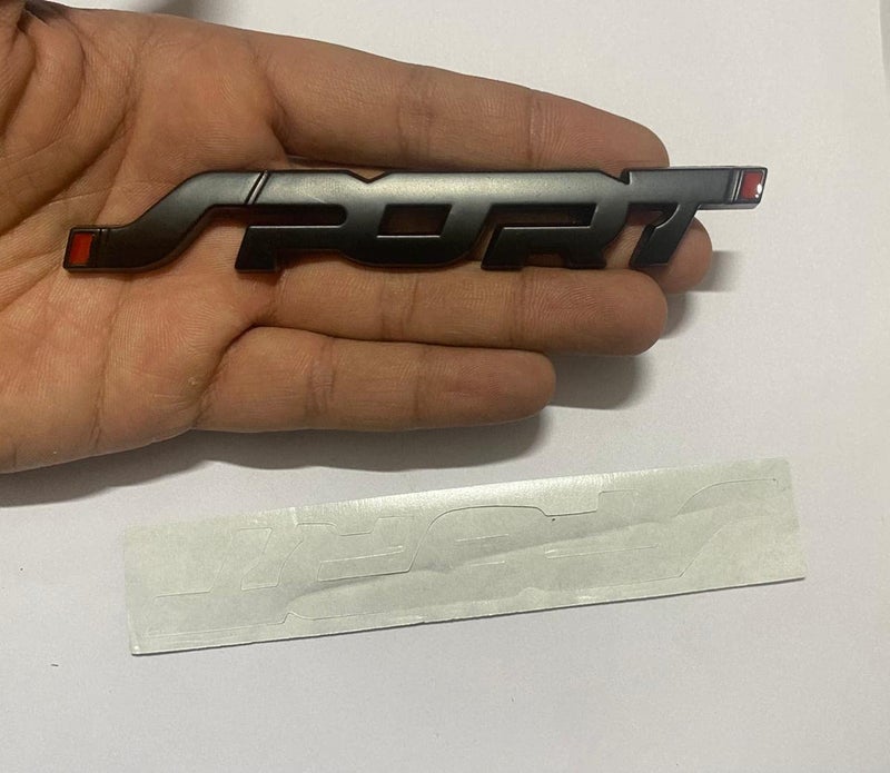 AUTO MT ملصق رياضي ثلاثي الأبعاد أسود 1PC (13.7 × 2 سم) شعار سيارة رياضية دراجة معدني شارة رياضية مميزة ملصق سباق السيارات ملصق جولة كبيرة - Image 2