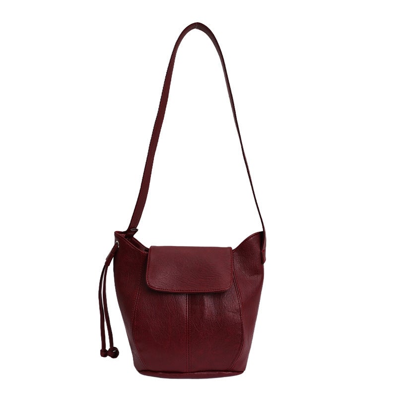 Pumpkin Small Bag Women''s 2026 New Style Bucket Bag Light Luxury Niche Retro Versatile Shoulder Crossbody Bag - Image 5