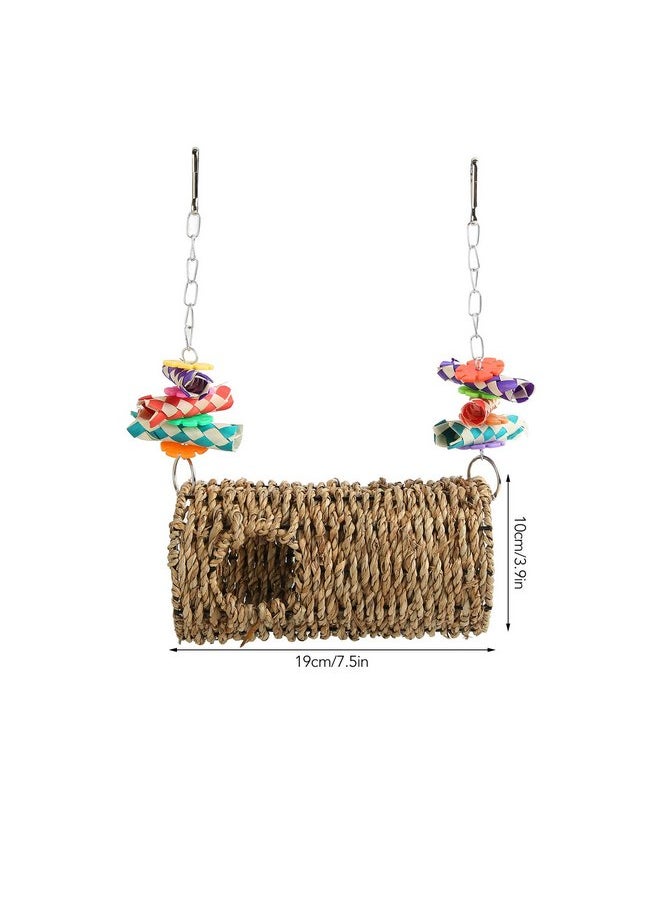 Zerodis Bird Grass Woven Swing with Hook, Durability and Fun Bird Cage Toy for Bird Chewing Standing Parrot Parakeet Cockatiel Mynah Lovebirds Finches Toy  - Image 2