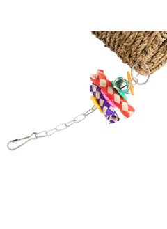 Zerodis Bird Grass Woven Swing with Hook, Durability and Fun Bird Cage Toy for Bird Chewing Standing Parrot Parakeet Cockatiel Mynah Lovebirds Finches Toy  - Image 3