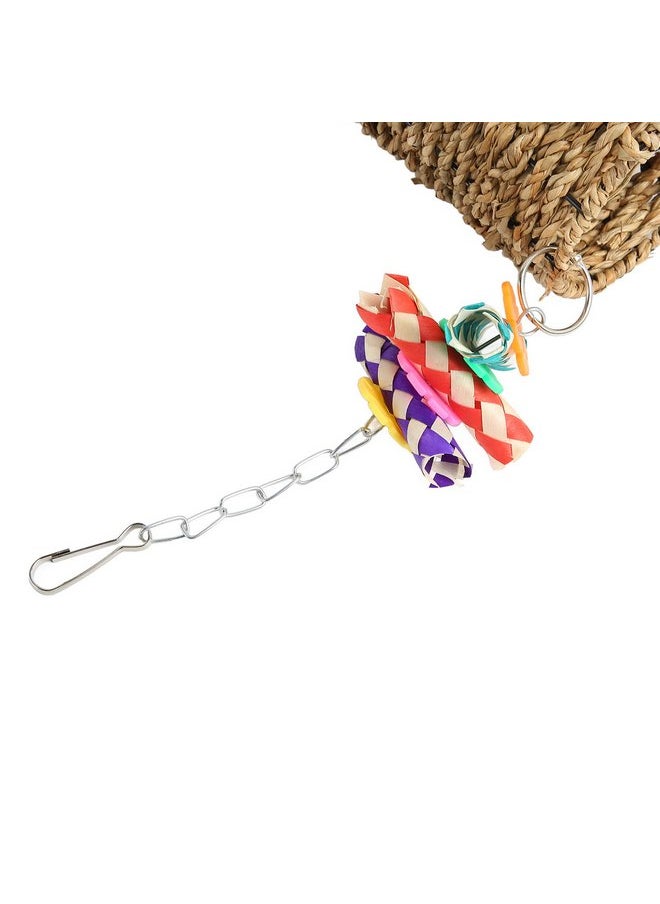 Zerodis Bird Grass Woven Swing with Hook, Durability and Fun Bird Cage Toy for Bird Chewing Standing Parrot Parakeet Cockatiel Mynah Lovebirds Finches Toy  - Image 3