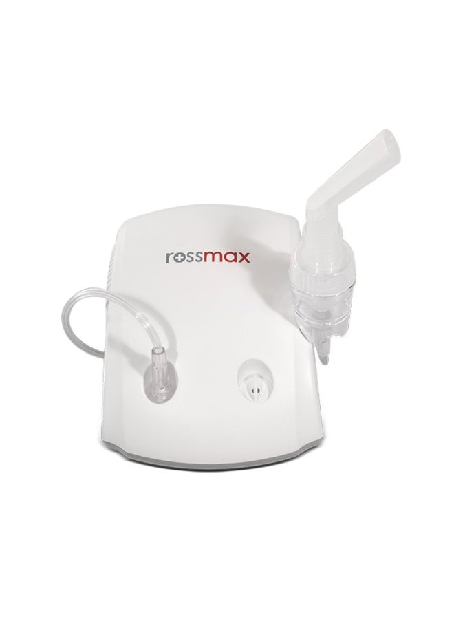 روزماكس جهاز رذاذ (نيبولايزر) ضاغط Rossmax NE100 مدمج وهادئ للأطفال والبالغين، بتقنية سويسرية لتخفيف مشاكل الجهاز التنفسي بفعالية | جهاز رذاذ محمول (أبيض) - Image 3