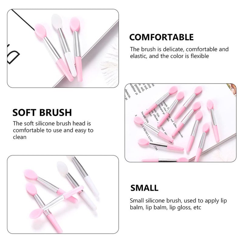 10Pcs Mini Lip Brushes Portable Makeup Applicator for Precise Lip Color Application Stylish Design for Daily Use - Image 3