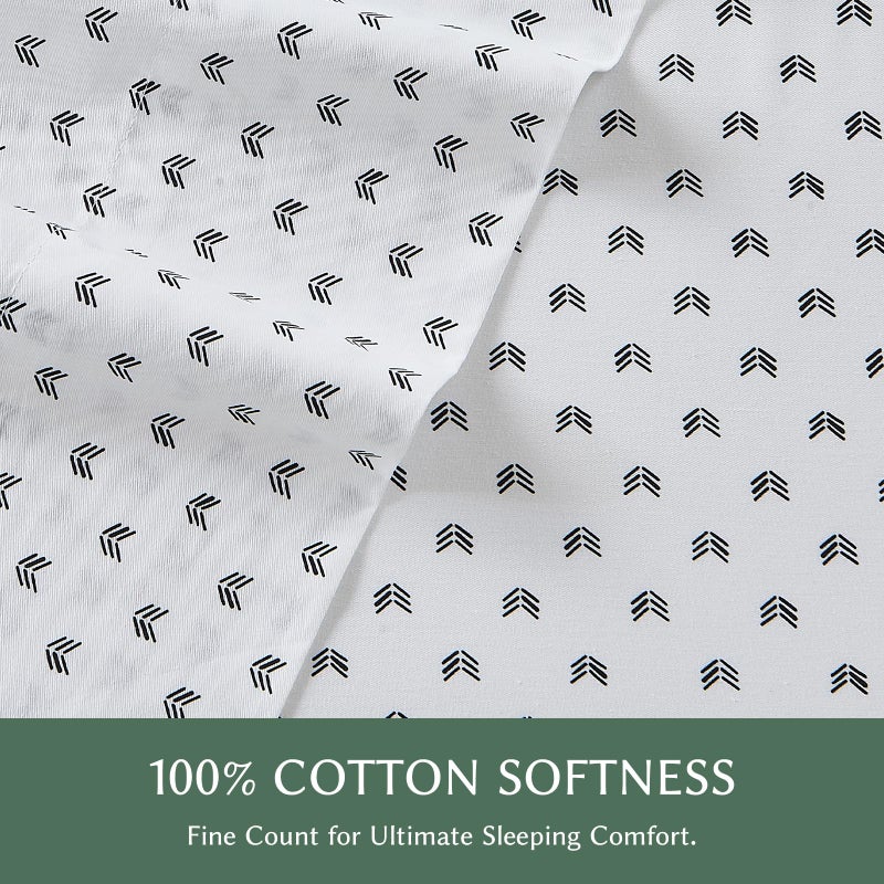HYPREST 100% Cotton Sheets King - Deep Pocket King Sheets Boho Patterned Crispy Percale Bed Sheets Soft Breathable Durable - Image 4
