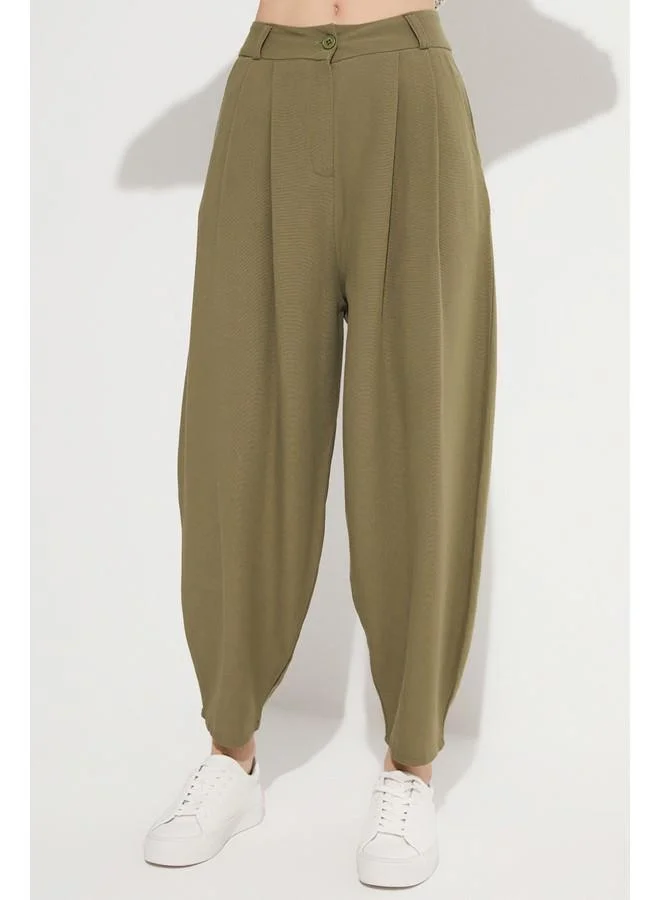 JUNE June Linen Blend Trouser Khaki