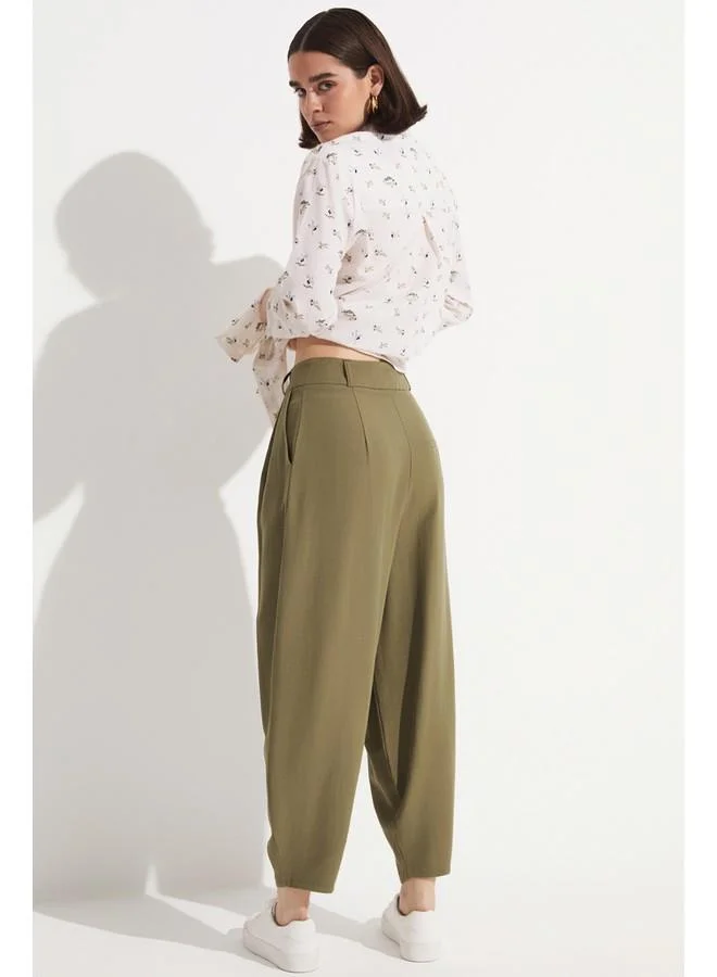 JUNE June Linen Blend Trouser Khaki