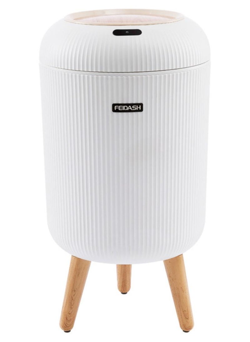 Waste Bin Garbage Bin Bathroom 10L Wastebasket with Removable Legs Large Capacity Trash Can for Living Room Kitchen Bathroom - Image 1