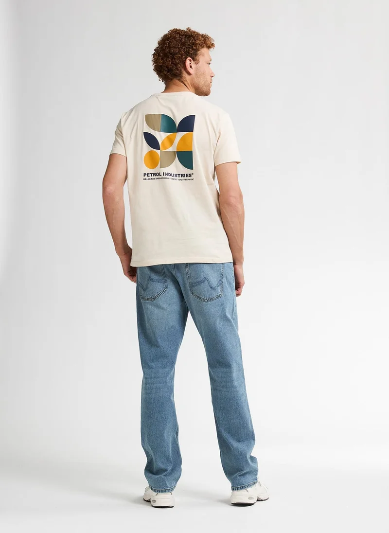 Petrol Industries 1108-Raw Sand Men T-Shirt SS Classic Print for Men | Best Price UAE