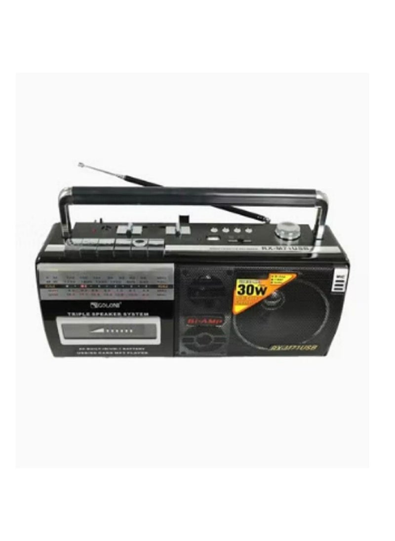 Golon - Portable Radio Cassette Player RX-M71USB Black - Image 1