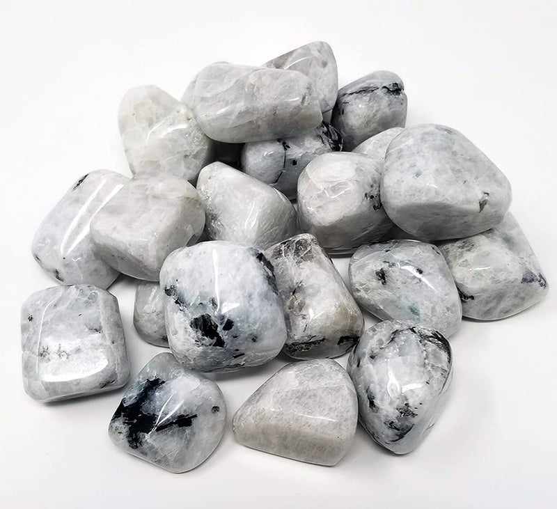 Pachamama Essentials Rainbow Moonstone Tumbled 2025 mm Healing Stones Metaphysical Healing Chakra Stones 2pcs