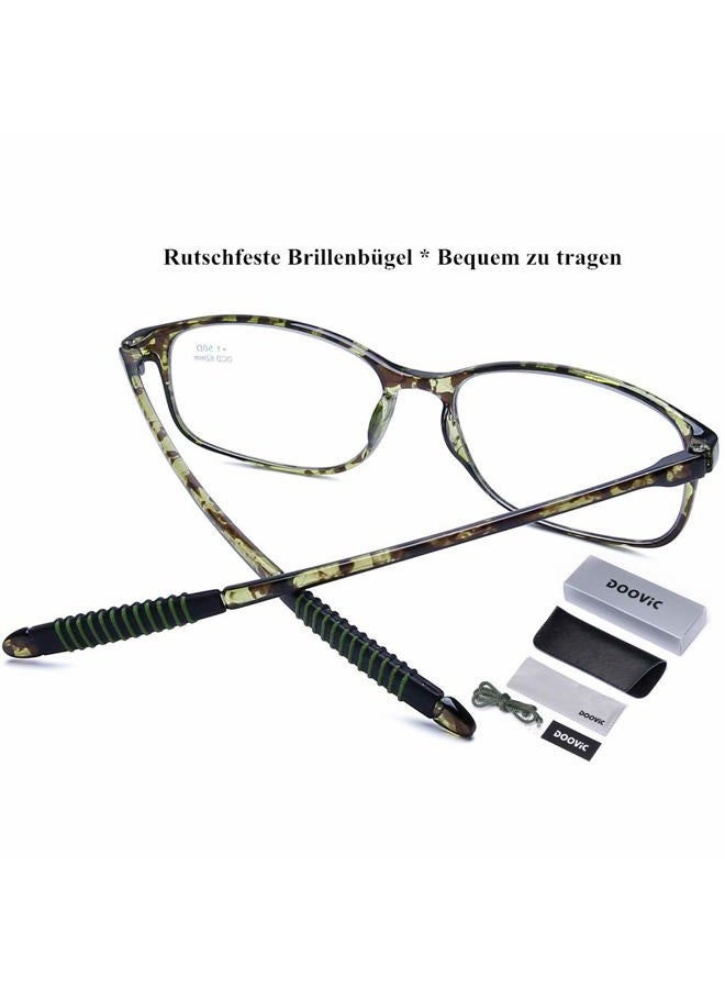 DOOViC Computer Reading Glasses 4 Pack Blue Light Blocking Glasses Anti Eyestrain Flexible Lightweight Readers for Women Men, 4 Pack Mix Color, 4 Count (Pack of 1) - Image 4