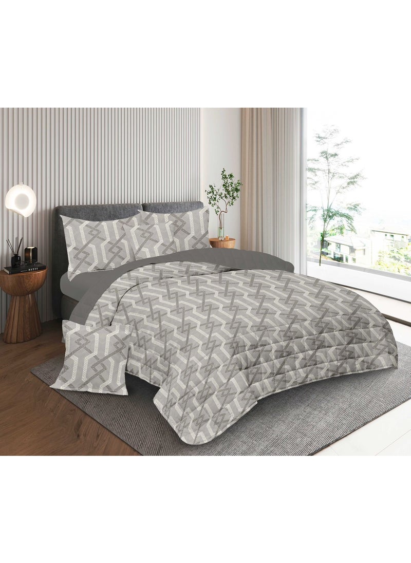Red Rose A practical summer double bed sheet with a printed design to suit your room's decor, made of microfiber, measuring 230*250cm.  - Image 1