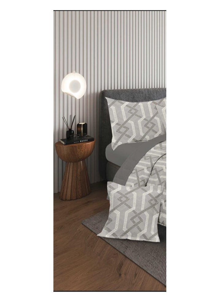 Red Rose A practical summer double bed sheet with a printed design to suit your room's decor, made of microfiber, measuring 230*250cm.  - Image 2