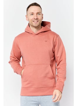 adidas Originals Men Sportswear Fit Long Sleeves Outdoor Hoodie, Desert Coral  - Image 1