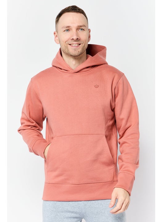 Men Sportswear Fit Long Sleeves Outdoor Hoodie, Desert Coral