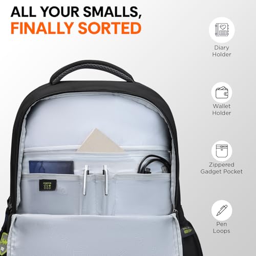 Skybags Propack Plus 17 Inch Compatible Anti‑Theft Laptop Backpack 36L | 3 Compartments with Rain Cover | Air Mesh Back Panel | Side Bottle Pocket | Office & Travel Backpack for Men & Women (Blue) - Image 4