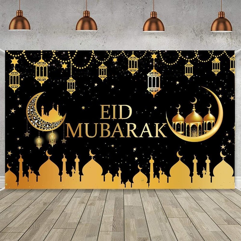 MANGO Eid Mubarak BannerEid Mubarak Backdrop with 708X433Ramadan EID Mubarak Hanging SignEid Mubarak Decorations for Eid AlAdhaRamadan Mubarak Festival Party - Image 1