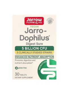 jarrow formulas Jarrow Formulas, Vegan Jarro-Dophilus, Digest Sure, 5 Billion CFU, 30 Tablets  - Image 1