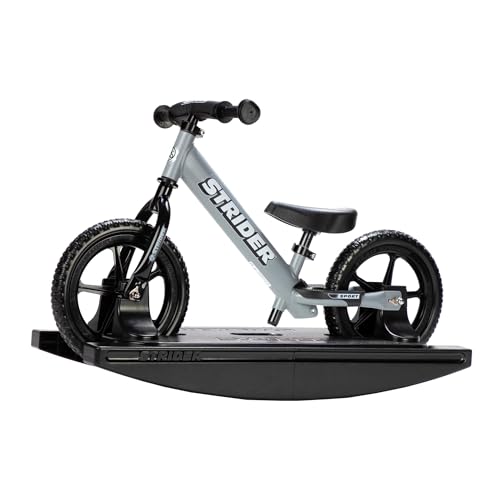 Strider 12 Sport Bike Matte Gray Rocking Base Helps Teach Baby How to Ride a Balance Bicycle for Kids 6 Months to 4 Years Easy Assembly Adjustments - Image 1
