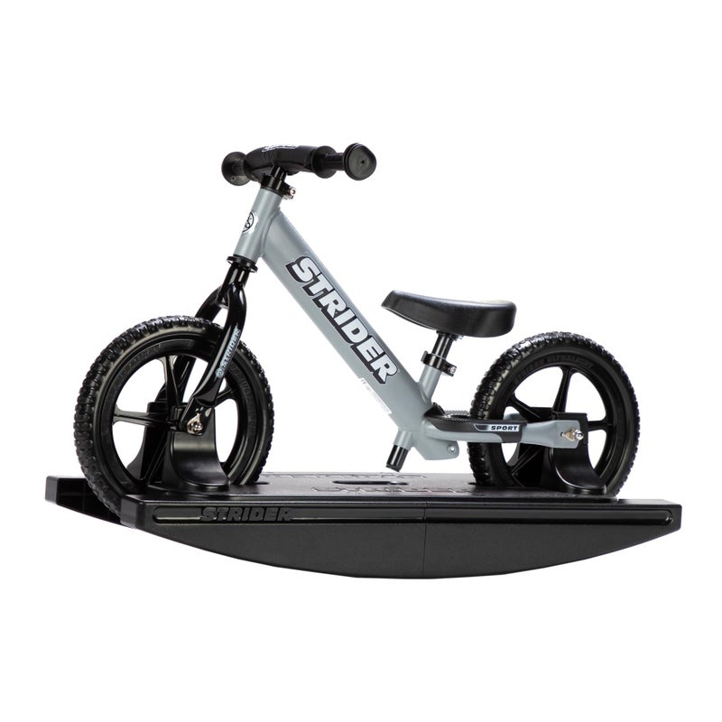 Strider 12 Sport Bike Matte Gray Rocking Base Helps Teach Baby How to Ride a Balance Bicycle for Kids 6 Months to 4 Years Easy Assembly Adjustments - Image 2