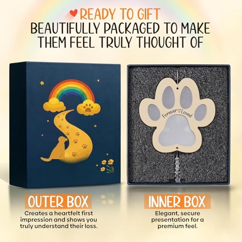 Captain Decor Pet Memorial Crystal Suncatcher with DIY Photo Insert, Personalized Sympathy Gift for Loss of Dog or Cat, Rainbow Bridge Window Hanging Bereavement Gift for Grieving Pet Owners, Lasting Remembrance - Image 4