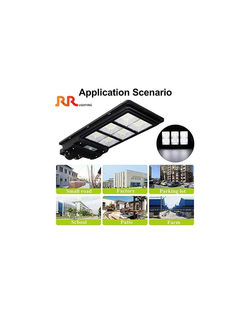 RR RR Lighting Solar Street Light Outdoor Waterproof Solar Flood Lamp Motion Sensor Security Light for Outside Yard Garden, Street, Basketball Court 6500K Daylight 120 Led 50W  - Image 3