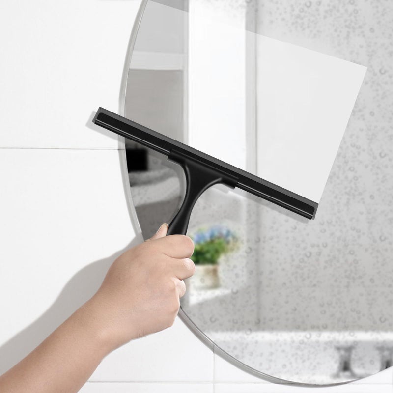 SetSail Squeegee for Shower Glass Door All-Purpose Shower Squeegee for Glass Doors Black Window Squeegee with Hook for Car Window Cleaning 12 Inch - Image 5