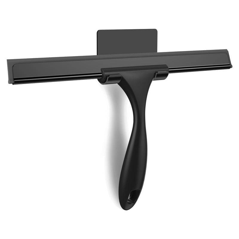 SetSail Squeegee for Shower Glass Door All-Purpose Shower Squeegee for Glass Doors Black Window Squeegee with Hook for Car Window Cleaning 12 Inch - Image 1