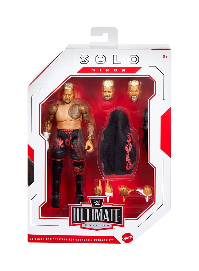 WWE Mattel WWE Ultimate Edition Action Figure & Accessories, 6-inch Solo Sikoa Collectible Set, Swappable Heads & Hands, 30 Articulation Points  - Image 3