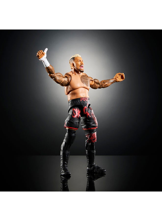 WWE Mattel WWE Ultimate Edition Action Figure & Accessories, 6-inch Solo Sikoa Collectible Set, Swappable Heads & Hands, 30 Articulation Points  - Image 5