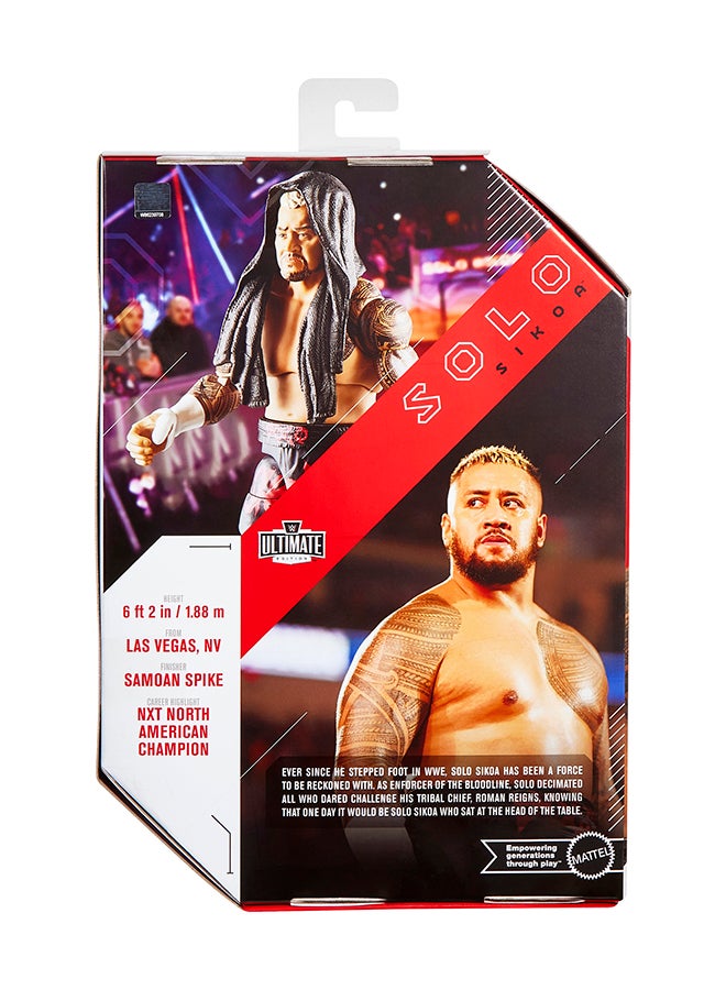 WWE Mattel WWE Ultimate Edition Action Figure & Accessories, 6-inch Solo Sikoa Collectible Set, Swappable Heads & Hands, 30 Articulation Points  - Image 2