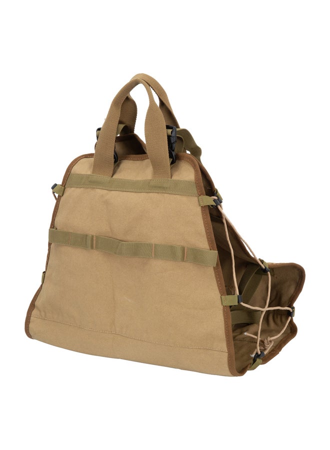 السنيدي شنطة حفظ الحطب، كيس حطب وفحم، رملي، مقاس 24.5*13.2*28 سم - Image 1