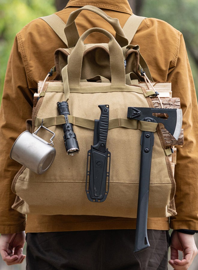 السنيدي شنطة حفظ الحطب، كيس حطب وفحم، رملي، مقاس 24.5*13.2*28 سم - Image 3