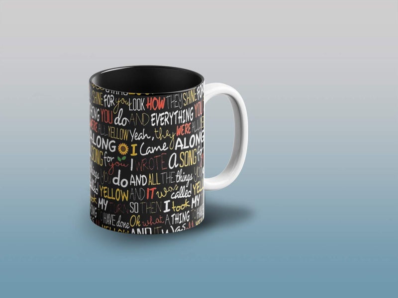 Prink Coldplay Rock Band Coffee Mug with Print Yellow Coldplay Song Mugs Coldplay Chris Martin Printed Coffee Mugs Gift for Friends Fans 330ml Microwave Dishwasher Safe - Image 3