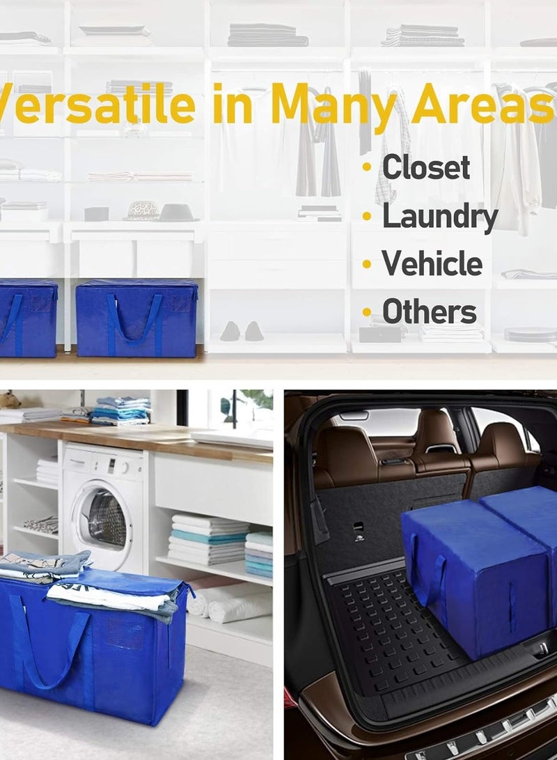 Extra Large Moving Bags with Zippers Carrying Handles Heavy-Duty Storage Tote Moving Boxes for Space Saving  - Image 5