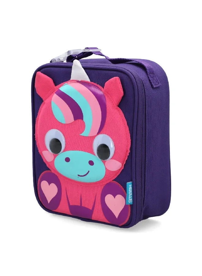 smash 3D Animal Unicorn Design Zipper Closure Lightweight Lunch Bag Multicolor 26.8 x 20.4 x 11.8 cm 20879