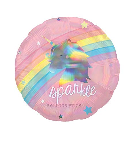 Balloonistics Foil Magical Rainbow Unicorn Glitter Sparkle Balloon - 22 Inches - Image 2