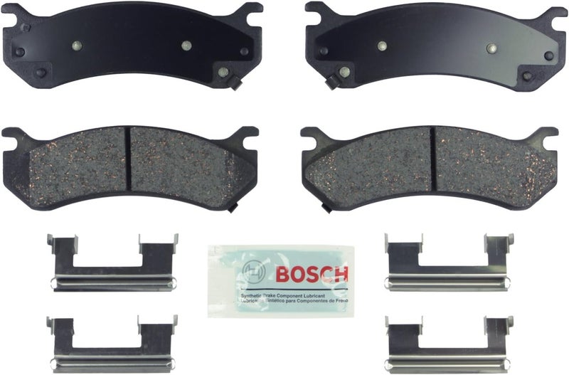 BOSCH BE785H Blue Ceramic Disc Brake Pad Set With Hardware - Compatible With Select Cadillac, Chevrolet, and GMC Models - Image 1