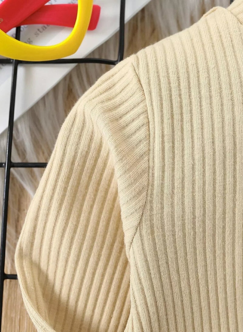 Baby Mock Neck Ribbed Knit Top - Image 4