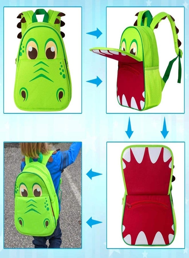 CCJPX 3PCS Toddler Backpack for Boys, 12'' Dinosaur Bookbag and Lunch Box Kindergarten Preschool Bag - Image 4
