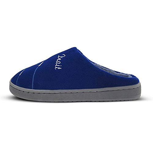 VRITRAZ Women's Comfort Slip On Closed Toe Warm Fur Indoor Slippers (Blue, UK-5) - Image 4