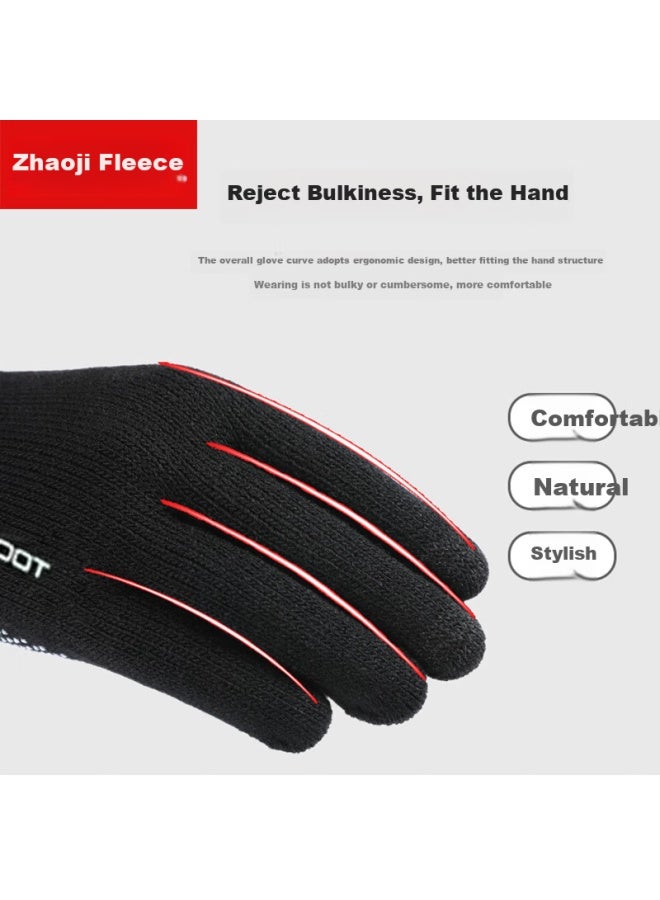 Bejirog Knitted Touchscreen Gloves For Men And Women Winter Running Sports Cycling Anti-cold Warm Non-slip Student Couple Gloves - Image 2