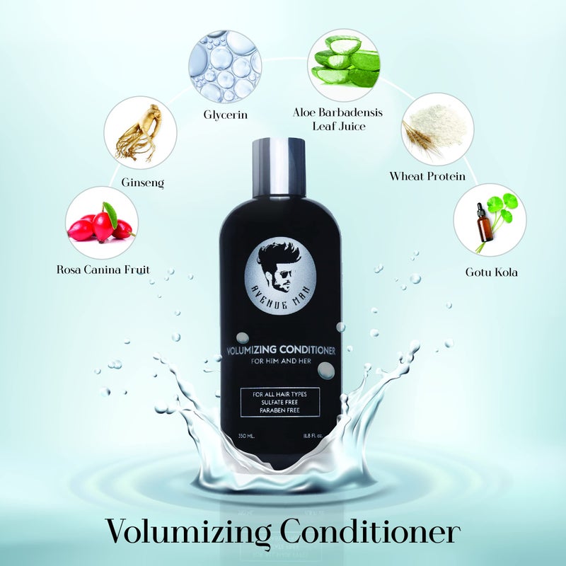 Avenue Man Volumizing Conditioner (12 Fl Oz) - Hair Products For Men - Volumizing and Hydrating Conditioner with Herbal Extracts - Image 2