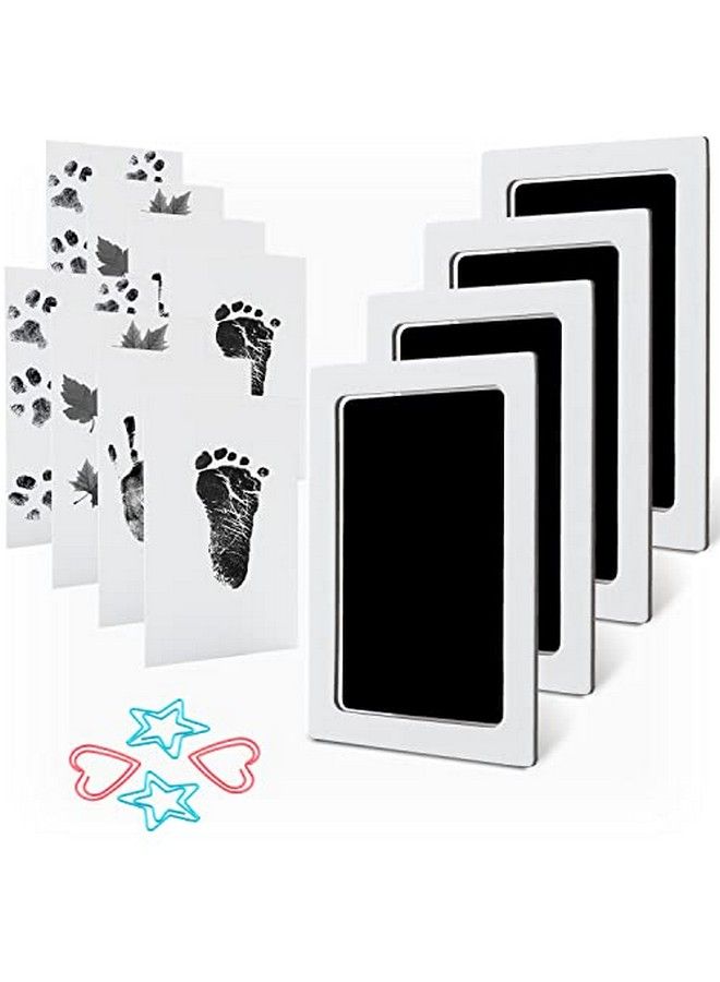 MENGNI Baby Footprint Handprint Pet Paw Print Kit With 4 Ink Pads And 8 Imprint Cards - Image 1