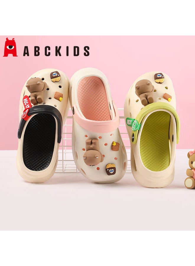 Abc Kids Children's Hollow Shoes Boys And Girls Slippers Summer Sandals Baby Soft Bottom Anti-slip Beach Shoes 8501 White Pink 35-36 - Image 4